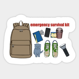 Emergency survival kit Sticker